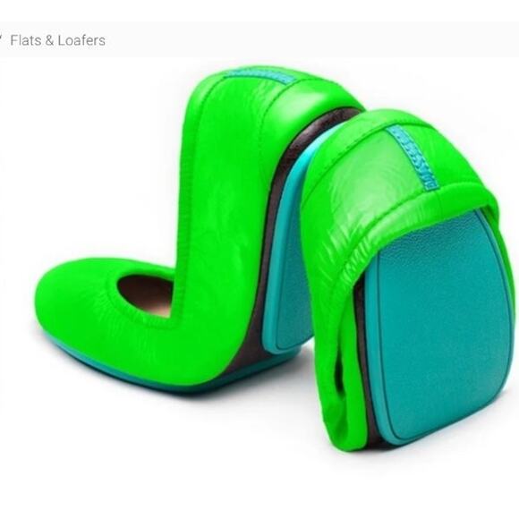 Tieks Shoes - TIEKS Sz 9 Neon Galactic Green Ballet Flats Shoes